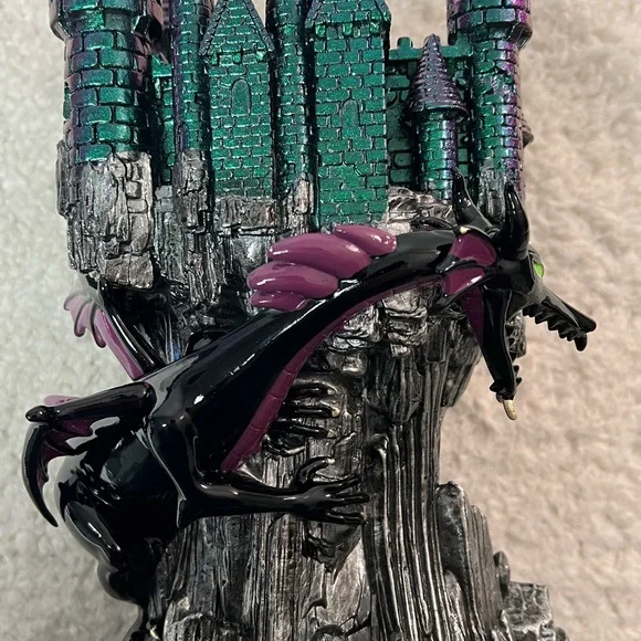 B&BW Disney Villains Maleficent Black & Purple Dragon Castle Candle Holder - Picture 2 of 12